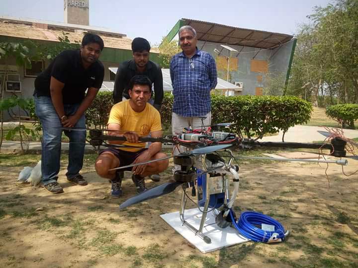 drone haryana farming pesticides