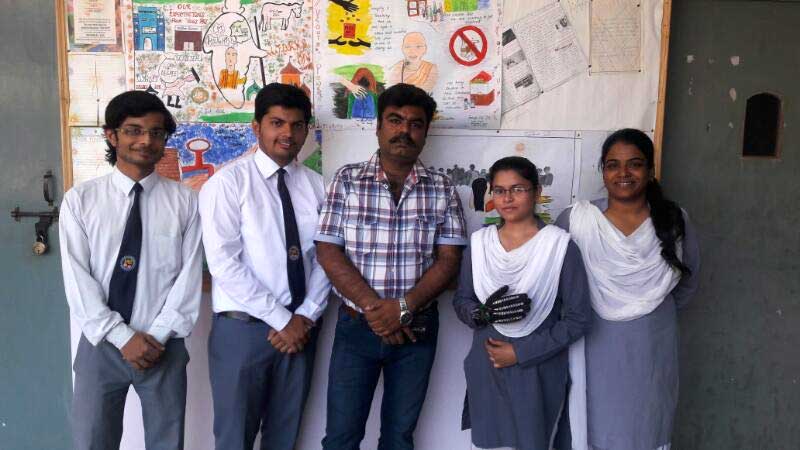 Glove for speech and hearing impaired developed by students Keshav Mehrotra, Abhishek Tandon, Harmeet Kaur and Khushboo Kashya