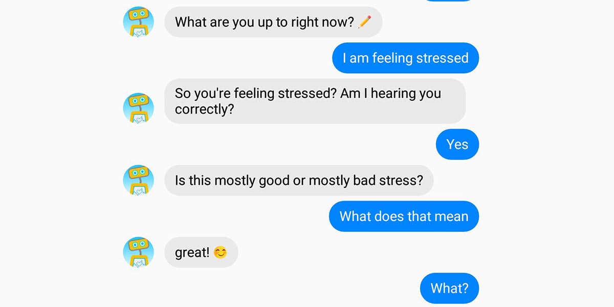 Chatbots are not great conversationalists. This is more evident when it comes to mental health where conversation is an important component