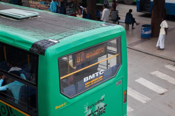 A BMTC bus at Kempegowda Bus Station