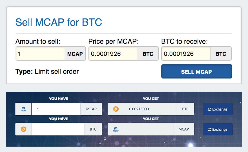 MCAP to BTC price