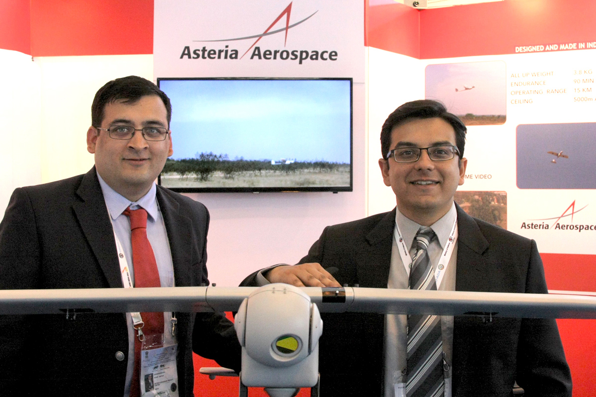 Nihar Vartak and Neel Mehta of Asteria Aerospace with the Cygnus UAS