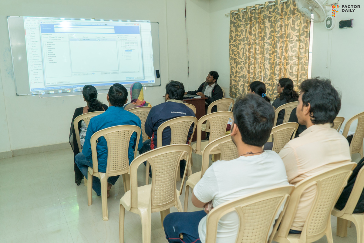 A data science class at Robotek Minds, Marathahalli, Bengaluru