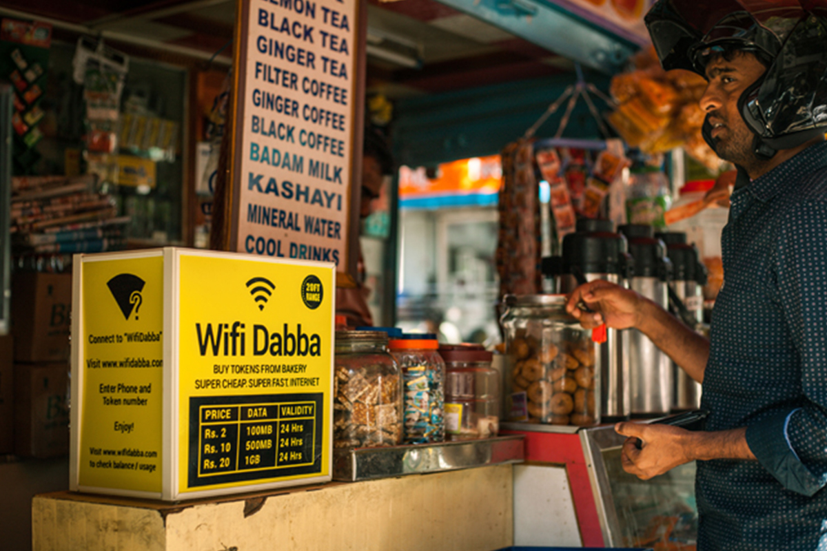 A Wifi Dabba signage at a store in Bengaluru's Cambridge Layout. | Photo: Wifi Dabba