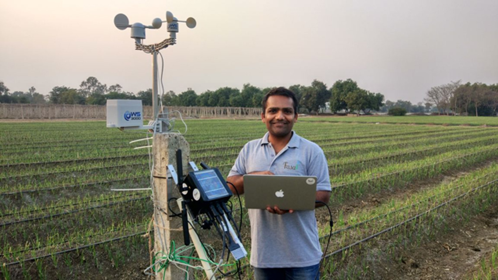 Anand Verma of Fasal at one of the company's installations