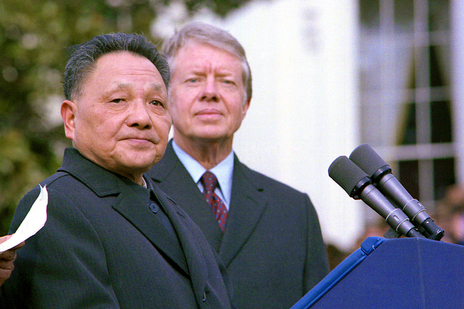 Deng Xiaoping's focus on economic development remains at the core of China's innovation. Seen here with former US president Jimmy Carter.